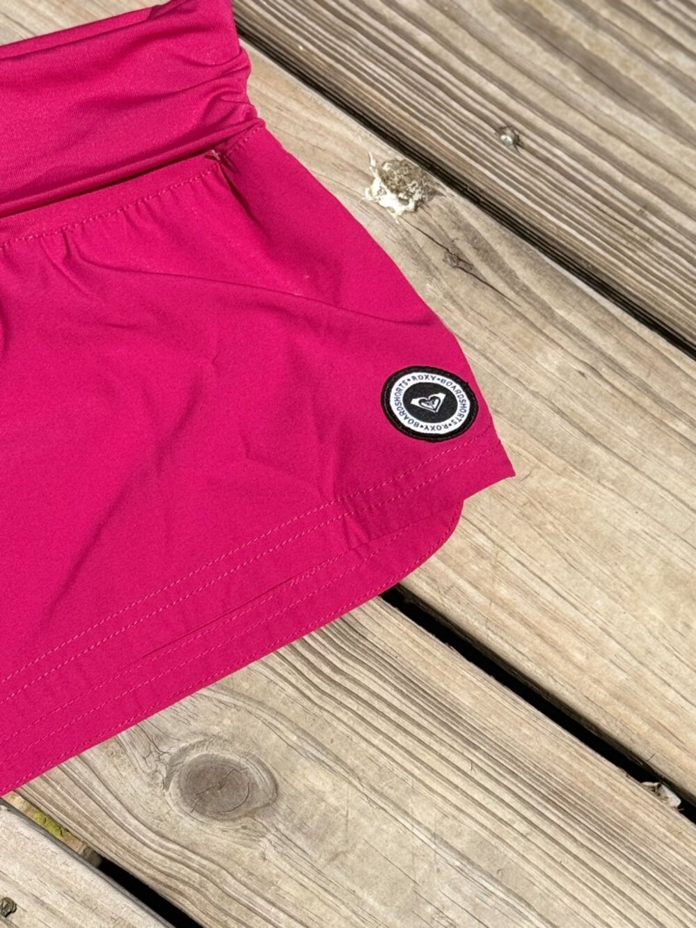 Roxy Hot Pink Mini Shorts szSmall Y2K Surfcore Coastal Cowgirl Beach Chic 3741 - Picture 6 of 8